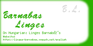 barnabas linges business card